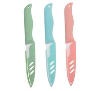 DOITOOL 3 Ensembles Set de Couteaux Céramique Cuisine avec Protège-lames Coupe Fruits Légumes et Gâteaux Outil de Découpe Ergonomique et Réutilisable pour Usage Domestique