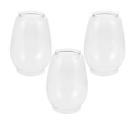 DOITOOL 3 Pièces Abat-jour Globe en Verre Clair pour Lampe à Pétrole, Résistant Vent, Éclairage D'urgence, Style Rétro Élégant, pour Aventure en Extérieur