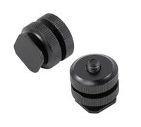 DOITOOL 3 pièces Adaptateur Griffe Hot Shoe Alliage Aluminium avec Vis Trépied Compatible DSLR Caméra et Caméscope Noir