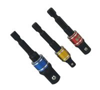 DOITOOL 3 pièces Adaptateurs de Douille de Perceuse Extension à Billes Serrure à Ressort pour Tournevis et Clé à Choc Rallonge Hexagonale Antirouille