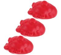 DOITOOL 3 Pièces Appareil de Musculation des Avant-bras Poignée, Renforceur de Préhension Portable, Pu Polyuréthane, Rouge, Rééducation Main, Intensité Réglable, pour Réhabilitation
