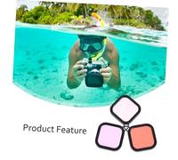 DOITOOL 3 Pièces Boîtier De Plongée Étanche Filtre Objectif De Plongée Étanche Boîtier De Protection Étui De Protection Filtre