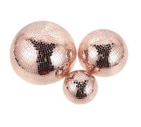 DOITOOL 3 Pièces Décoration Boule Disco Demi-ballon Demi-boules Disco 7,7/5,9/3,9 Pouces en Verre Autocollante, Décor Mural Réfléchissant pour Fêtes à Thème et Salles à Manger