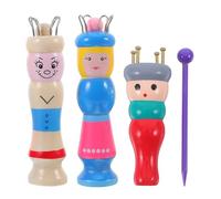 DOITOOL 3 pièces Kit Tricotin Bois pour Garçon Fille Outils DIY pour Tricoter et Tisser la Corde Maison Créatif pour Activités Manuelles Famille Couleur Aléatoire Couleur Aléatoire