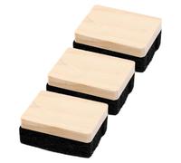 DOITOOL 3 Pièces Lot de Gommes à Effacer Bois pour Tableau Feutre Doux Effaceur Sec Réutilisable pour Bureau et Salle de Classe Nettoyage sans Poussière
