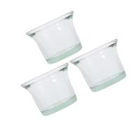 DOITOOL 3 Pièces Mangeoire à Oiseaux Suspendue en Verre Ronde, Métal, pour | Bol Double Couche Transparent, Ouverture Large, Trou Prépercé, Fil D’acier Inclus, pour Oiseaux et Suif