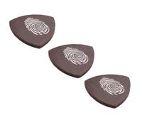 DOITOOL 3 Pièces Médiators en Cuir Marron pour Ukulélé et Guitare avec Boîte en Papier, Améliorant le Son et Résistants la Casse, Accessoires Pratiques pour Instruments de Musique Style
