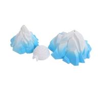 DOITOOL 3 Pièces Miniature Glacier et Igloo PVC Décor Arctique Réaliste Figurines Maison de Glace pour Scène DIY Modèles Montagne Enneigée pour Aquarium et Micro Paysage Lot