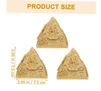 DOITOOL 3 pièces Modèle de Pyramide Décorative Lot de Accessoires pour Table de Sable Égyptienne Soulagement du Stress Ornement Mystérieux et Durable pour Maison et Bureau