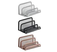 DOITOOL 3 Pièces Organisateur de Courrier Bureau Métal Maille Support Lettres et Dossiers avec Compartiments Verticaux Trieur Compact Gain de Place pour Bureau Professionnel