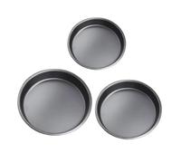 DOITOOL 3 pièces Plaques de Cuisson Rondes Antiadhésives pour Pizza Acier Au Moules à Pâtisserie Durables pour Cuisine Chauffe Rapide et Libération Facile