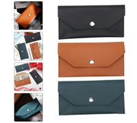 DOITOOL 3 Pièces Porte Cartes PU Portefeuille Enveloppe Portable Style Élégant Capacité Multi Cartes et Pratique pour Homme et Femme