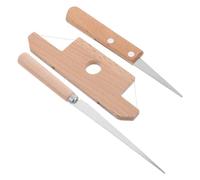 DOITOOL 3 Pièces Pottery Trim Tools with Wooden Handle Fettling Knife for Sculpting Clay Cutting and Ceramic Modeling DIY Craft