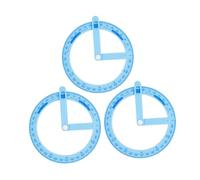 DOITOOL 3 pièces Protracteur Angulaire Plastique de Outils Cognitifs pour Écoliers Fournitures Mathématiques Pratiques pour Enseignants et Étudiants