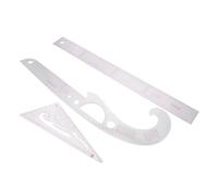 DOITOOL 3 pièces Règle de Couture Multifonction pour Modélisme et Confection Précise Outil Tailleur Haute Précision pour Découpe de Vêtements Accessoire Indispensable pour Créateurs et