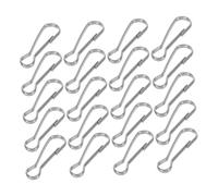 DOITOOL 30 Clips à Ressort en Acier Inoxydable Argenté 50mm Lot de 30 Pièces Mécanisme Sécurisé pour Bricolage et Décoration Maison, Crochet Multifonction pour Porte-clés et Cadres