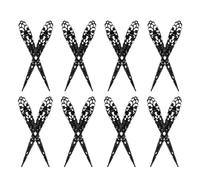 DOITOOL 30 Pièces Bagues D'ongles en Fer Noir pour Femmes, Design Ajustable Ouvert et Creux Unique, Accessoire de Costume D'halloween pour Soirées et Performances Cosplay