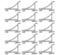 DOITOOL 30 Pièces Clips Fixation pour Frigo en Aluminium Argenté, Support Résistant la Déformation et Charges Lourdes, Cuisine et Vitrines D'exposition