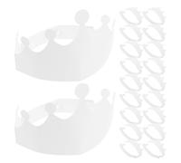 DOITOOL 30 Pièces Couronne en Papier Blanche Vierge Réglable pour Garçon | Déguisement et Fête D'anniversaire, Légère et Réutilisable, à Peindre, pour Tout-petits et Garçon et Filles