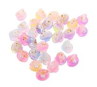 DOITOOL 30 Pièces de Charms Coquillages en Résine Phosphorescente pour Diy, Accessoires Bijoux Polyvalents avec Design Réaliste et Couleurs Variées, pour Porte-clés