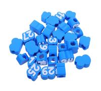 DOITOOL 30 Pièces Étiquettes Numérotées 1-30 Réutilisables en Pla Bleu | Identification Claire et Insertion Facile, Résistantes Manipulation Fréquente, Adaptées aux Élèves et Enseignants