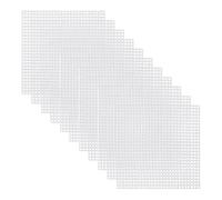 DOITOOL 30 Pièces Feuille de Grille en Plastique Blanc 3,15x3,15 Pouces | Lot de Feuilles de Filet en Toile Plastique, Légère et Découpable, pour Broderie et Point de Croix