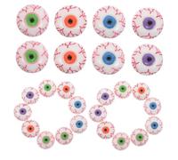 DOITOOL 30 Pièces Halloween DIY Craft Round Eyeballs for Crochet Dolls and Stuffed Animals Spooky Plastic Safety Eyes in Vibrant Colors Versatile for Handmade Toys and Holiday Decorations