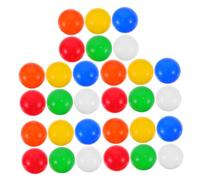 DOITOOL 30 pièces Lot de Boules de Loterie Sphériques PVC Réutilisable Ouvertes pour Jeux de Tirage Au Sort Divertissement et Fêtes Couleurs Variées Corail Vermillon Jaune Bleu Vert Blanc