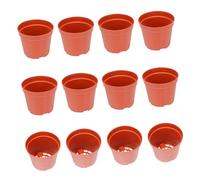 DOITOOL 30 pièces Lot de Pots de Semis Plastique avec Ventilation Pots pour Bonsaïs et Jardinage Intérieur et Extérieur Supports Respirants pour Plantes et Feuillages Verts Réutilisable