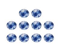 DOITOOL 30 Pièces Patchs Bleu et Blanc en Verre pour Bijoux DIY