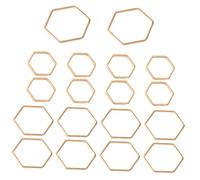 DOITOOL 30 Pièces Pendentif Hexagone Hexagonal Colliers Pour Femmes à La Mode Supplies De Bijoux Charme Pendentifs à Cadre Géométrique Fabrication Breloques En Métal Acier Inoxydable Doré