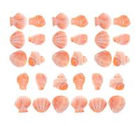 DOITOOL 30 Pièces Petites coquilles décoratives Ornement de Coquille de conque Charges de résine sur Le thème de l'océan Orange