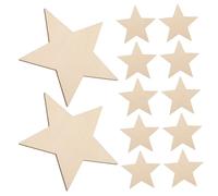 DOITOOL 30 Pièces Wooden Stars Unfinished Wood Embellishments For DIY Crafts And Adults Creative Painting Stars For Christmas Decorations And Home Projects