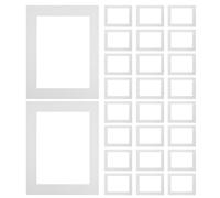 DOITOOL 30pcs Cadres en Carton Blanc Prédécoupés pour Photo 5,6x7,6 Cm, Papier de Montage pour Encadrement, Protection Déformation, pour Exposition D'œuvres et Mariage