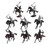 DOITOOL 32 pièces Set de Figurines Médiévaux avec Chevaux Modèles Soldat Résistants pour Jeux et Décoration Jouets Historiques pour Garçon Fille et Collectionneurs