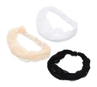 DOITOOL 3pcs Bandeaux en Dentelle Extensibles et Respirants pour Femmes et Filles, Bandeau en Filet Chic et Élégant, Accessoires Cheveux D'été pour Yoga et Sport