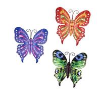 DOITOOL 3pièces Décoration Murale Colorés Pour Intérieur Et Extérieur Sculptures Artisanales Fer Pour Maison Bureau Jardin Et Fêtes