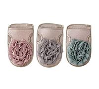 DOITOOL 3pièces Gants De Bain Exfoliants Double Face Lot De Éponge Douce Pour Nettoyage Corporel Design Et Confortable