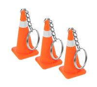 DOITOOL 3pièces Mini Cônes De Construction Silicone Pendentifs Mignons Pour Sac à Main Porte-clés Forme De Cône De Signalisation Cadeaux De Fête Anniversaire