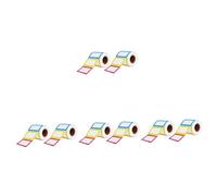 DOITOOL 4 Ensembles Étiquettes Autocollantes Vides Lot Stickers Colorés Pour École Et Diy Étiquettes De Nom Pratiques Pour Organiser Vos Objets Autocollants Manuels Non 2 Rouleaux*4