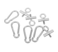 DOITOOL 4 Ensembles Kit de Fixation pour Auvent Multi-Fonction avec Clips Acier Inoxydable et Protecteurs de Rail Accessoires Résistants pour Installation Stable de Toile Ombre Extérieure