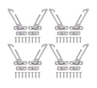 DOITOOL 4 Ensembles Limiteur Fenêtre Acier Inoxydable pour Ouverture Sécurisée Restriction Angle Réglable Verrou de Sécurité Garçon Fille Compatible Fenêtres à Battant Gauche et Droit