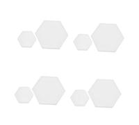 DOITOOL 4 Ensembles Moule Silicone Hexagonal Pour Dessous De Diy Flexible Transparent Durable Et Antiadhésif Pour Création 2 Pièces * 4