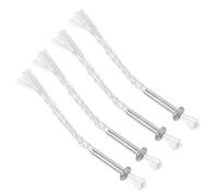 DOITOOL 4 Mèches pour Lampe à Pétrole en Fer et Coton, Mèches de Brûleur à Huile Compatibles Cire Paraffine, Accessoires pour Lanterne à Huile, Usage Extérieur Jardin Terrasse, Lot de 4