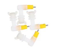 DOITOOL 4 pièces Abreuvoir Automatique pour Poules et Petits Oiseaux avec Tétines à Eau à Activation par Picorage Système Étanche pour Lapins Cailles et Poussins