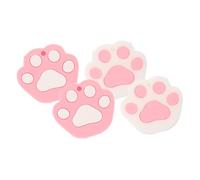 DOITOOL 4 Pièces Accessoires De Clés De La Griffe De Chat Balises Clés Couvre-clés Mignon Clé De Chat Capuchons Poignées Porte-clés Couvertures De Couleur Clé Majuscules Gel De Silice
