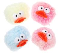 DOITOOL 4 Pièces Accessoires Pompom Cartoon pour DIY Boules Fluffy pour Décoration de Vêtements Chapeaux Chaussures et