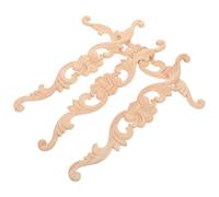 DOITOOL 4 pièces Appliques Bois Sculpté Angle Non Peintes pour Meubles Décoration Intérieure Chambres Salon DIY