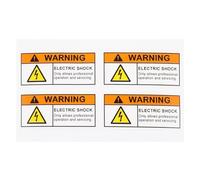 DOITOOL 4 Pièces Autocollants Utilisation par Personnel Professionnel Faciles à Coller Décoller de Sécurité Électrique en Pvc Adhésif pour Équipement Électrique en Intérieur