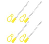 DOITOOL 4 Pièces Baguette de Percussion Triangle, Instrument D'éducation | Usage Maison et Classe, Plastique et Fer, Couleur Jaune, Pièce de Rechange
